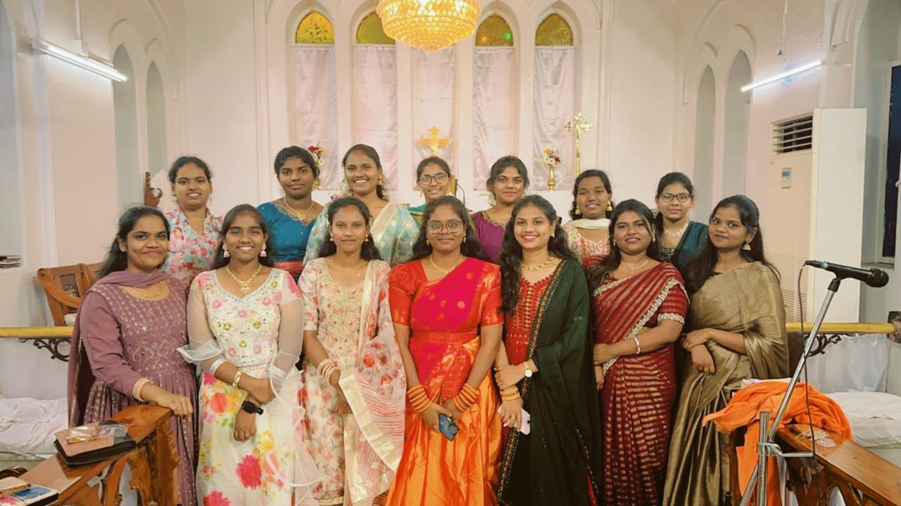 Choir leading worship